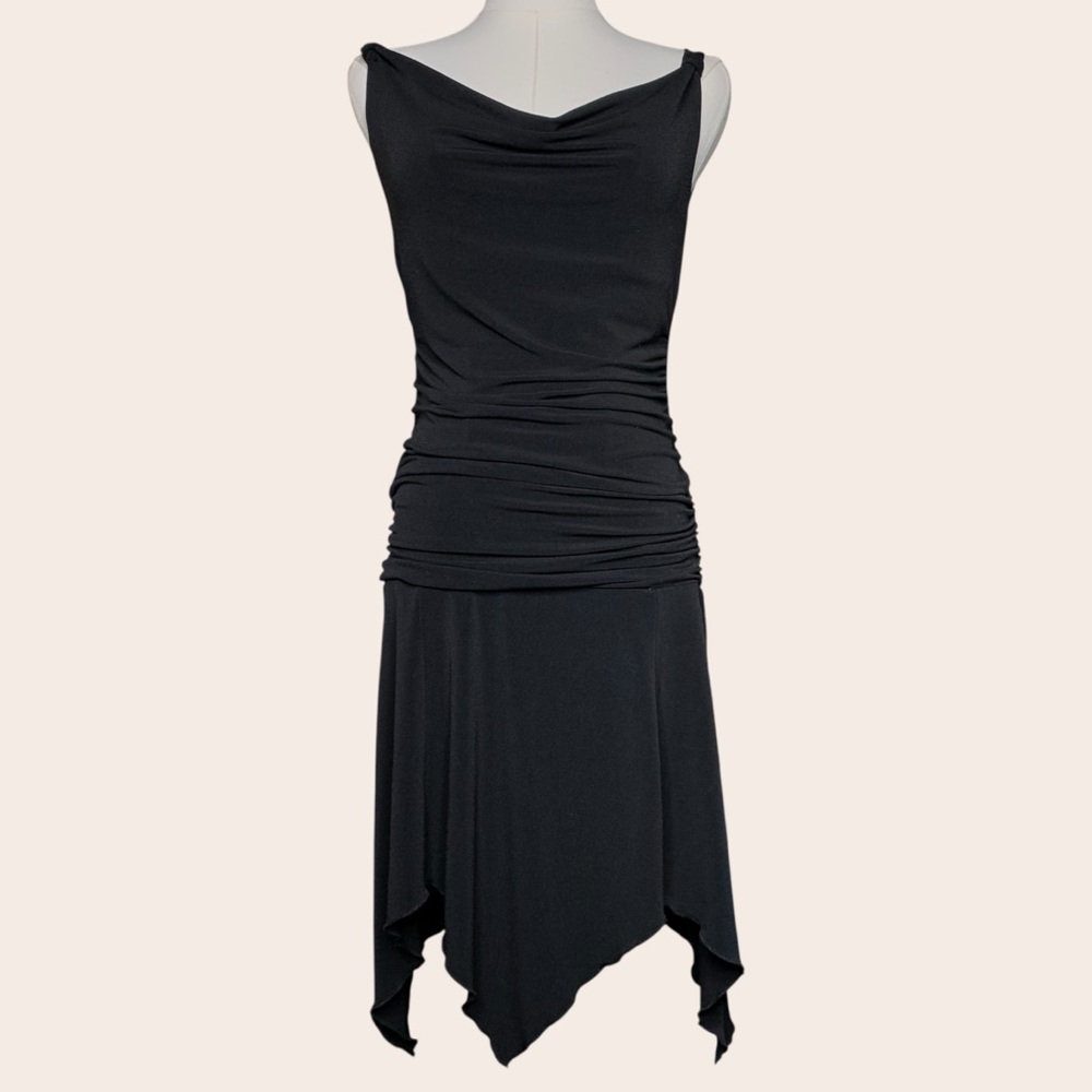 Elegant Black Asymmetrical Dress